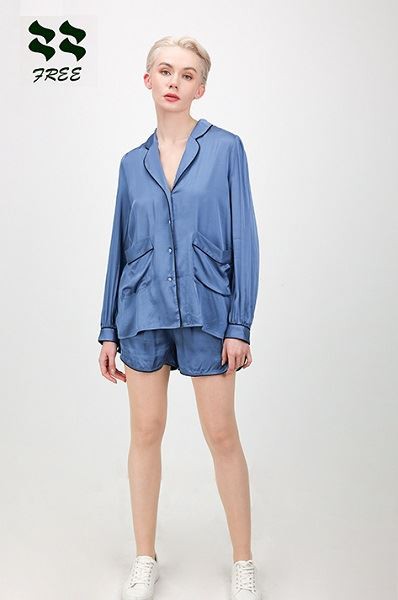 Ladies Silk Pajama Shorts Cute Pajama Supplier