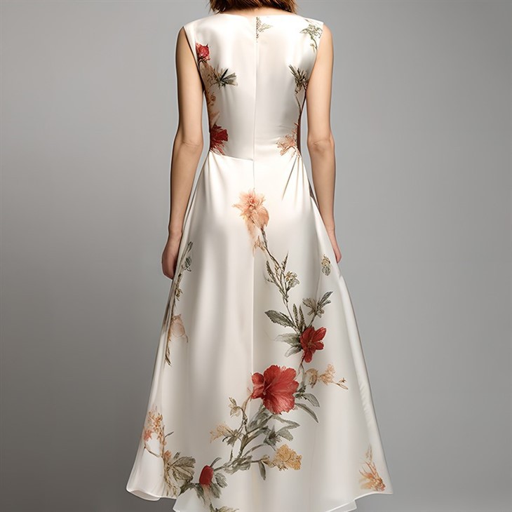 Women's Print Silk Dress